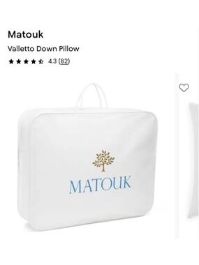 NWT Matouk Valletto Down Pillow Medium Firmness